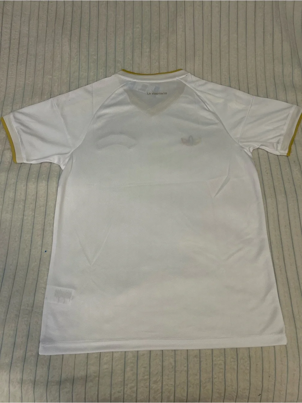 adidas White Venezuela Tee with Red, Blue & Yellow Stripes